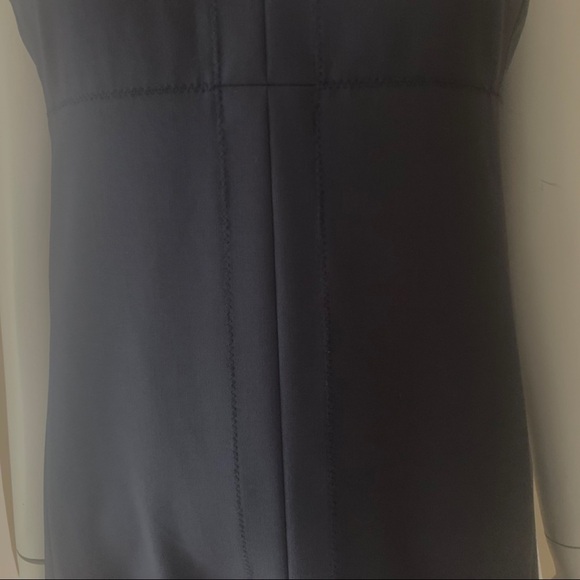 THEORY Kale B V-Neck Sheath Dress Wool Blend Midi Navy Blue Style 7011610R - Picture 12 of 16